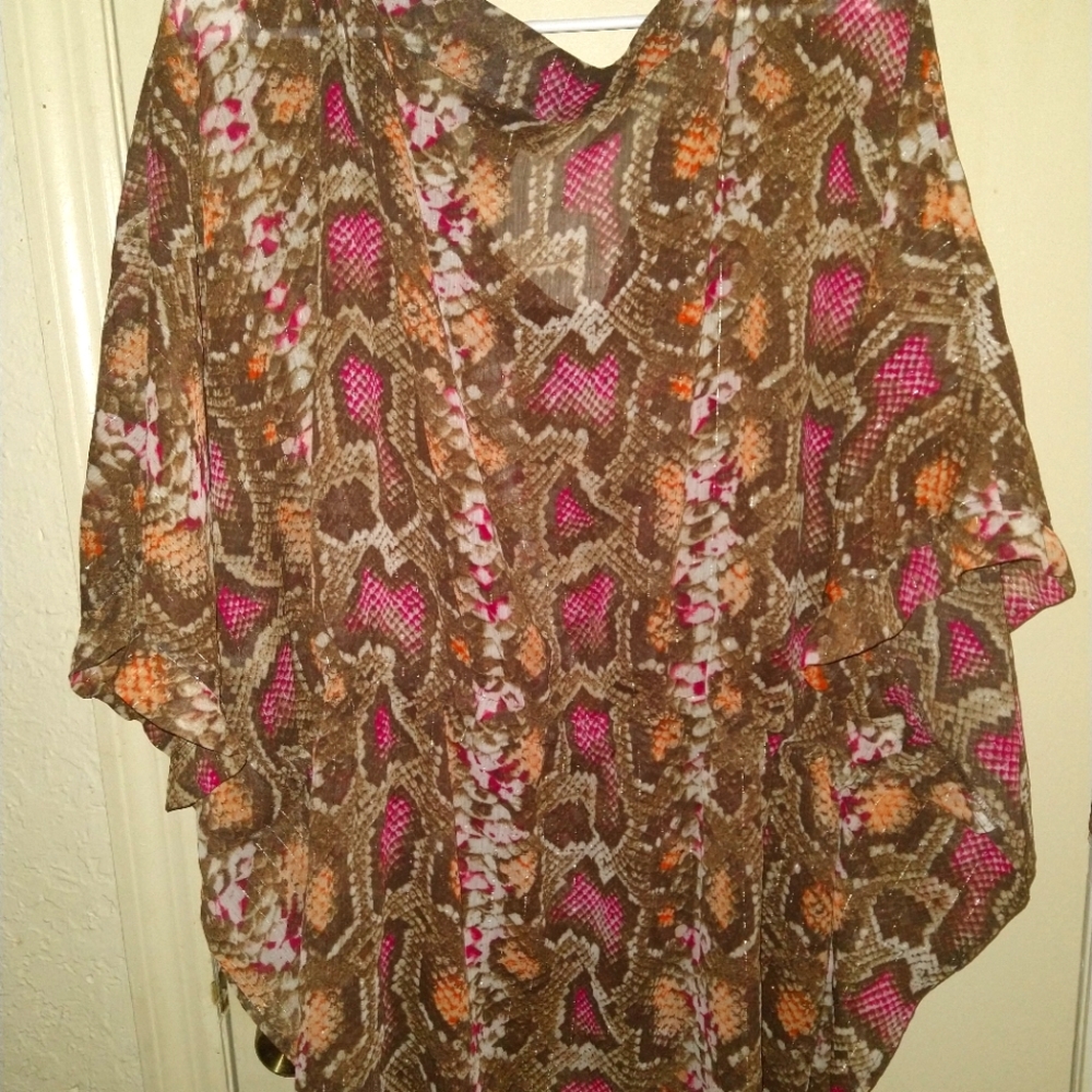 See through lightweight snake pattern shirt